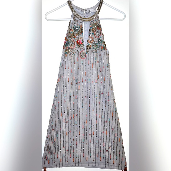 Vintage Cocktail Dress with Beaded Design - Picture 4 of 9